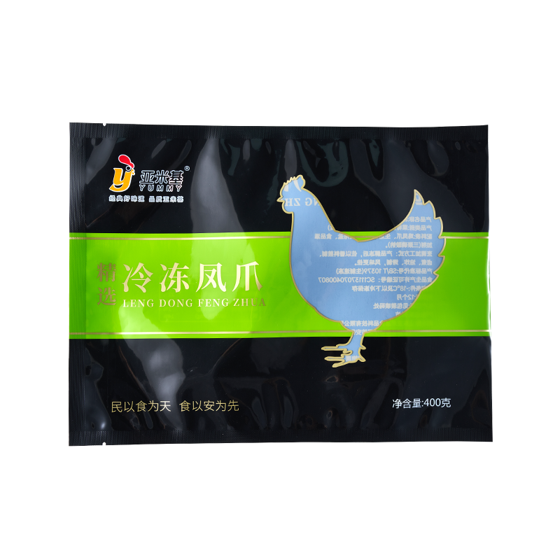 400g Frozen Chicken Feet Custom Meat Packaging Bag