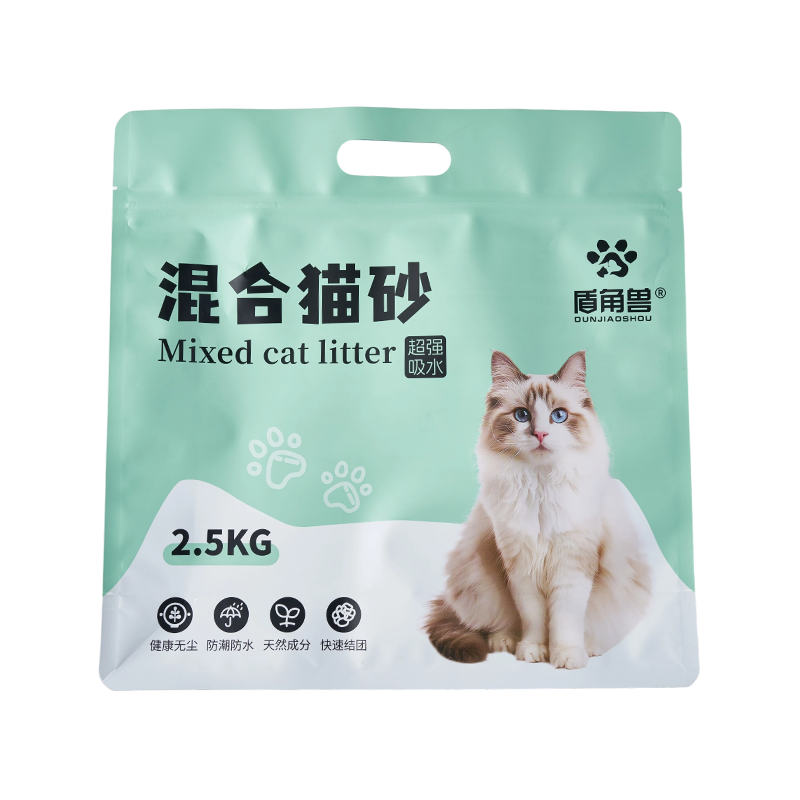 2.5kg Octagonal Self-Sealing Mixed Cat Litter Bag